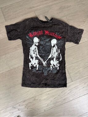 Black Graphic Skeleton Tee